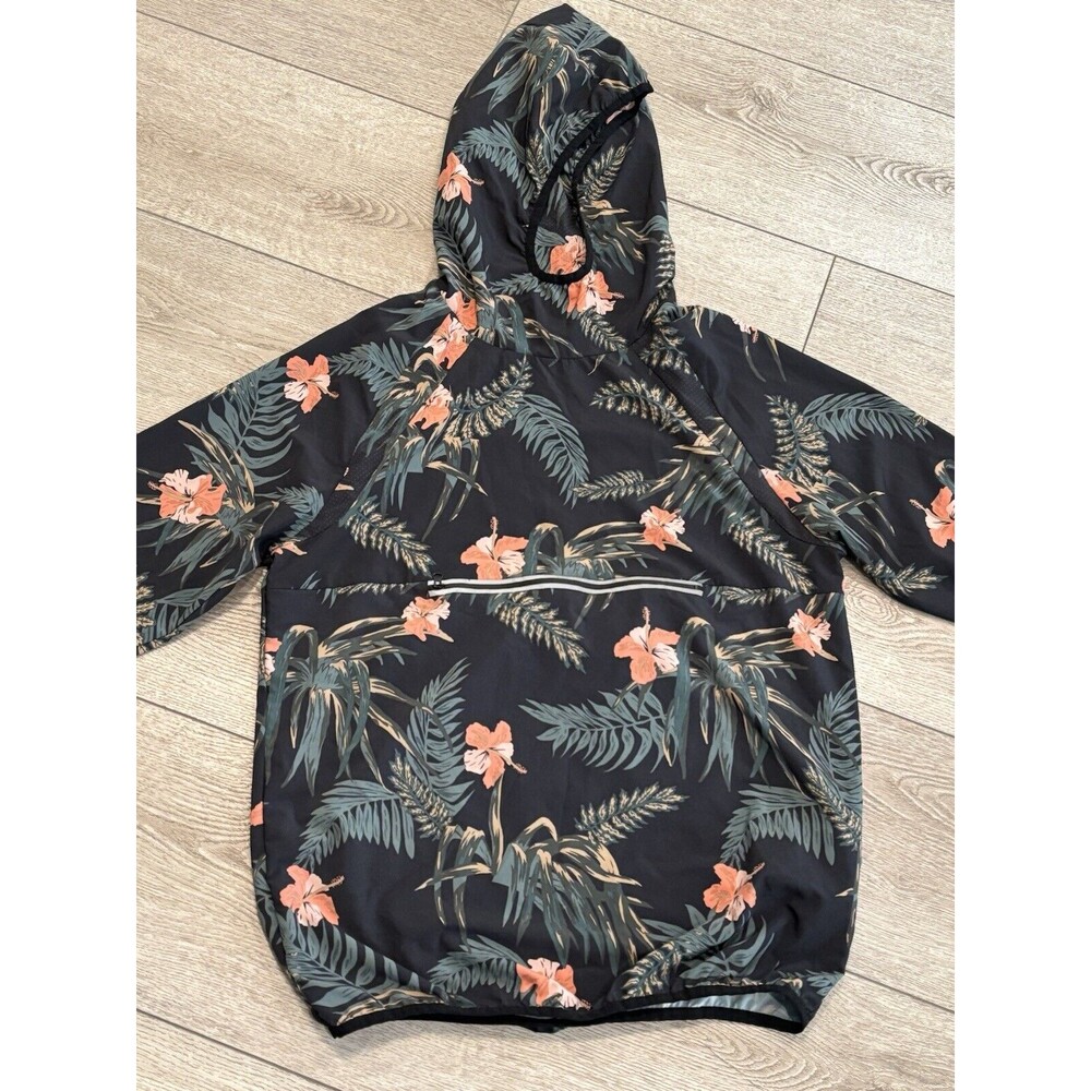 Spiritual Gangster Mens Small‎ Anorak Jacket Hoodie Pullover Tropical Floral